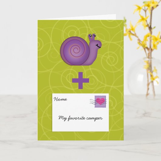 Snail Mail für Mädchen oder Jungen im Summer Camp Karte (Gelbe Blume)