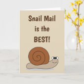 Snail Mail Niedlich Funny Humour Retro Karte (Gelbe Blume)