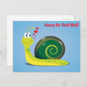 Snail Mail Niedlich Funny Humour Retro Postkarte (Vorne/Hinten)