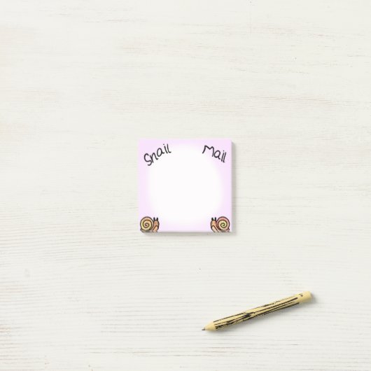 Snail mail post-it klebezettel (Auf Schreibtisch)