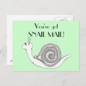 Snail mail postkarte (Vorne/Hinten)