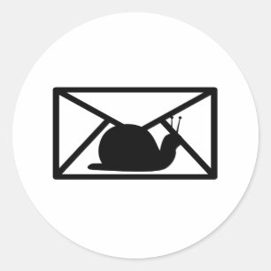 snail mail runder aufkleber