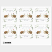 Snail Mail Save the Date | Watercolor Wedding Quadratischer Aufkleber (Blatt)