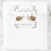 Snail Mail Save the Date | Watercolor Wedding Quadratischer Aufkleber (Tasche)