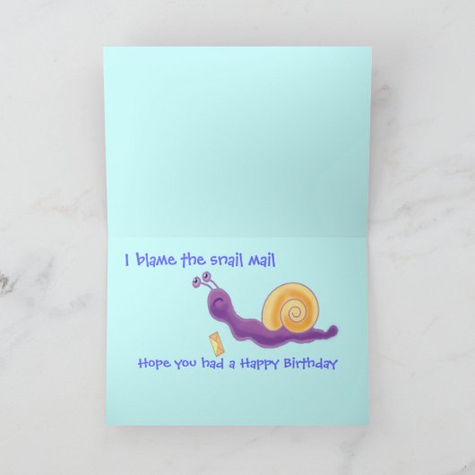 Snail Mail - spät abends Karte (Innenseite)