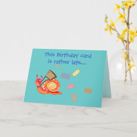 Snail Mail - spät abends Karte (Gelbe Blume)