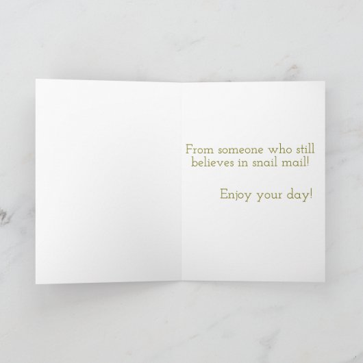 Snail mailkarte karte (Innenseite)