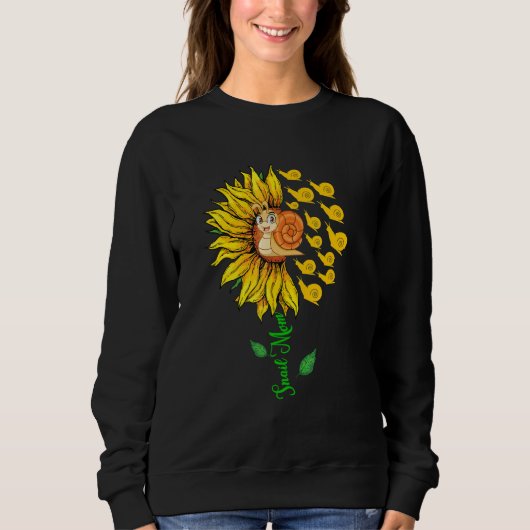 Snail Mom Cute Sunflower Snails Lover Mother's Day Sweatshirt (Vorderseite)