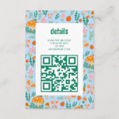 Snail Mushroom Niedlich Adorable QR CODE BABY DUSC Begleitkarte (Vorderseite)