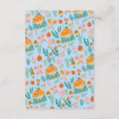 Snail Mushroom Niedlich Adorable QR CODE BABY DUSC Begleitkarte (Rückseite)