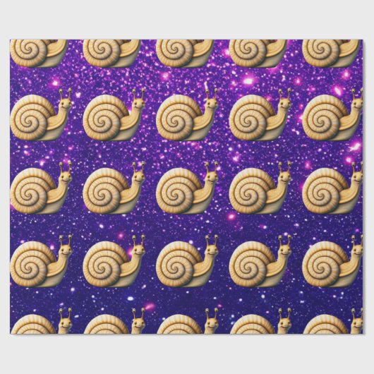 Snail Niedlich Charming Thema Geschenk Wrap Geschenkpapier (Flach)