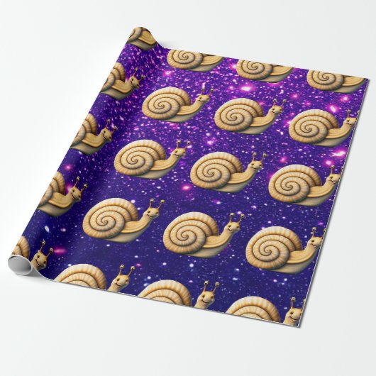 Snail Niedlich Charming Thema Geschenk Wrap Geschenkpapier (Ungerollt)