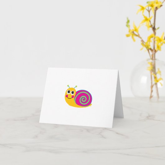 Snail Notecard Karte (Gelbe Blume)