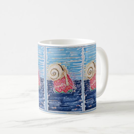Snail on the Strawberry Kaffeetasse (VorderseiteRechts)