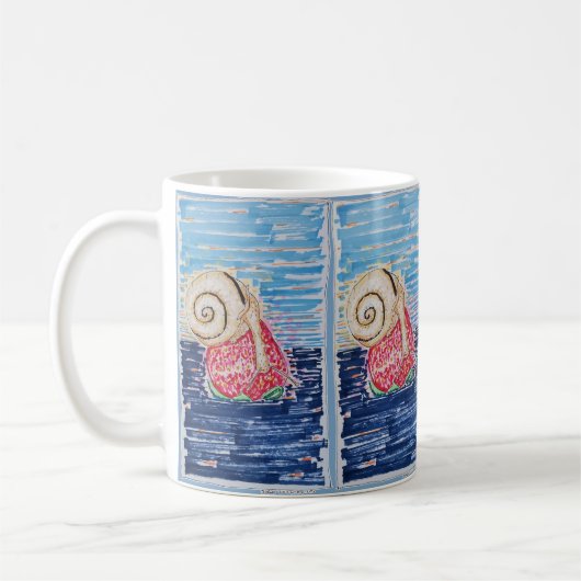 Snail on the Strawberry Kaffeetasse (Links)