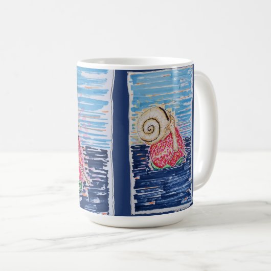Snail on the Strawberry Kaffeetasse (VorderseiteRechts)