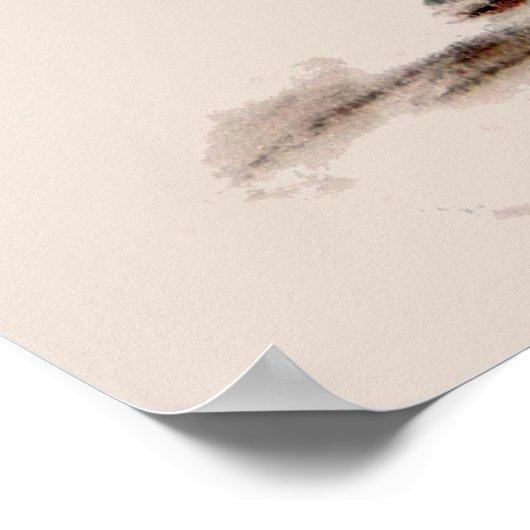 Snail original pastel zen drawing poster (Ecke)