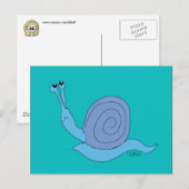 Snail Postcard Postkarte (Vorne/Hinten)