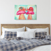 Snail R omance, Single Print Leinwanddruck (Insitu (Schlafzimmer))