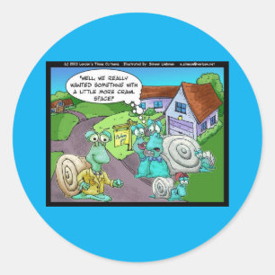 Snail Real Anwesen Sales Funny Gifts & Sammlerstüc Runder Aufkleber