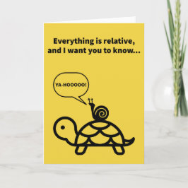 Snail Riding a Turtle - Family Karte