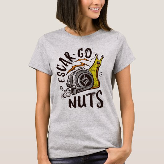 Snail Robot Machine Funny T-Shirt (Vorderseite)