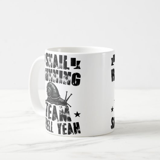 Snail Running Team Funny Sarcastic Snail Running T Kaffeetasse (Vorderseite Links)