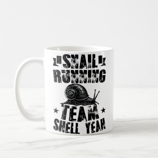 Snail Running Team Funny Sarcastic Snail Running T Kaffeetasse (Links)
