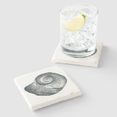 Snail Shell Steinuntersetzer (Seitenansicht)