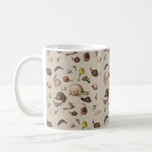 Snail Slug Garden Haustier Gastropod Botanische Sc Kaffeetasse (Links)