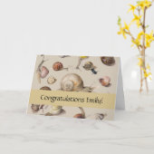 Snail Slug Garden Haustier Gastropod Botanische Sc Karte (Gelbe Blume)