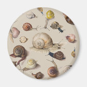 Snail Slug Garden Haustier Gastropod Botanische Sc Magnet (Vorne)