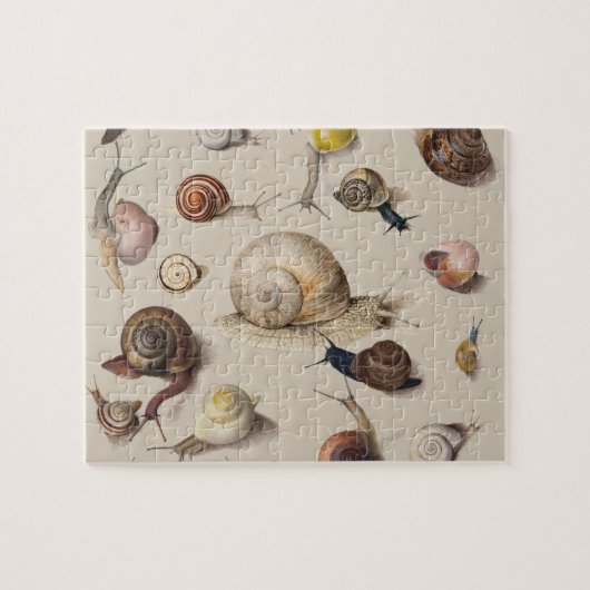 Snail Slug Garden Haustier Gastropod Botanische Sc Puzzle (Horizontal)