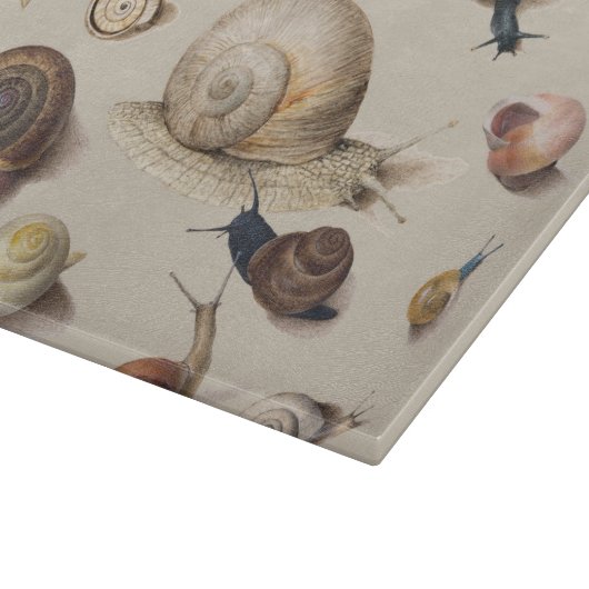 Snail Slug Garden Haustier Gastropod Botanische Sc Schneidebrett (Ecke)