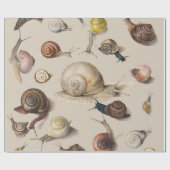 Snail Slug Garden Pet Gastropod Botanical Snails Geschenkpapier (Flach)