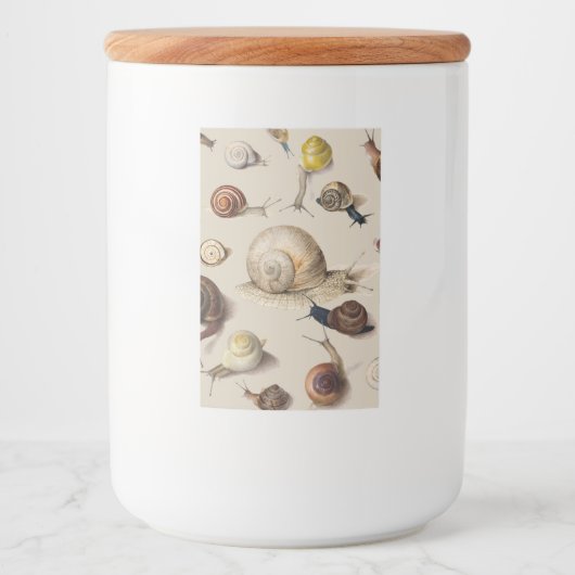 Snail Slug Garden Pet Gastropod Botanical Snails Lebensmitteletikett (Vorderseite)