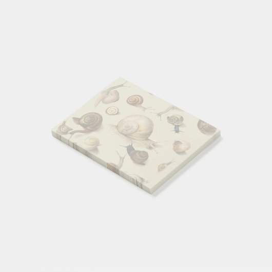 Snail Slug Garden Pet Gastropod Botanical Snails Post-it Klebezettel (angewinkelt)