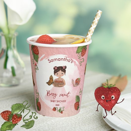 Snail & Strawberry Berry sweet Party Cups Pappbecher