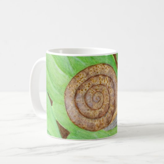 Snail Watercolor Kaffeetasse (Vorderseite Links)