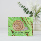 Snail Watercolor Postkarte (Stehend Vorderseite)