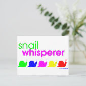 Snail Whisperer Postkarte (Stehend Vorderseite)