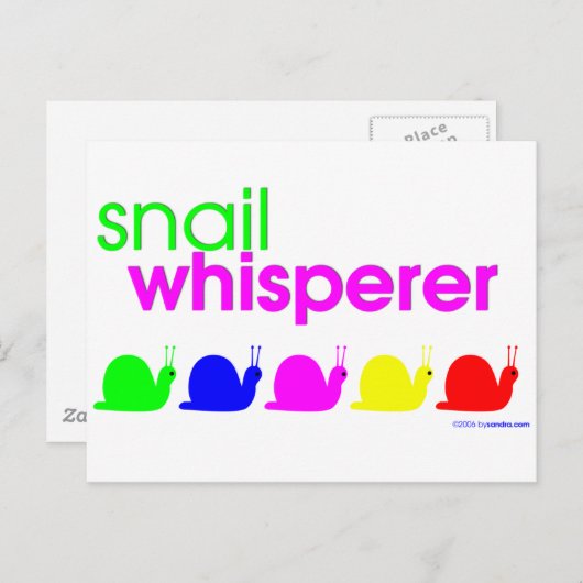 Snail Whisperer Postkarte (Vorne/Hinten)