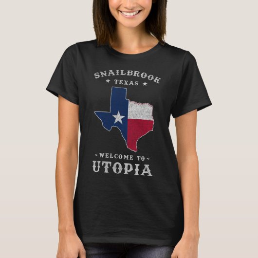 Snailbrook Texas Stadt Utopia Entlang der Colorad T-Shirt (Vorderseite)