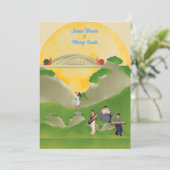Snails Bridge Singer Music Band Sun Wedding Einladung (Stehend Vorderseite)
