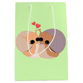 Snails Couple Gift Bag - Ihre Farben Mittlere Geschenktüte