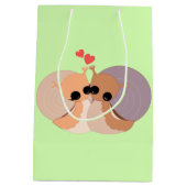 Snails Couple Gift Bag - Ihre Farben Mittlere Geschenktüte (Rückseite)
