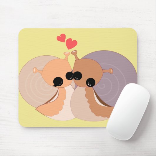 Snails Couple Mouse Pad Liebe Mousepad (Mit Mouse)
