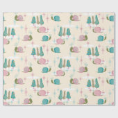 Snails - MidCentury Retro - große Skala — Geschenkpapier (Flach)