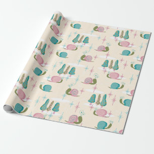 Snaily Schnecken - MidCentury Retro -- GROSSER Maß Geschenkpapier