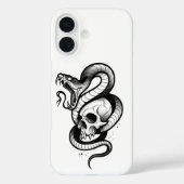 Snake and Skull Gothic iPhone Case – Dark Tattoo S (Rückseite)